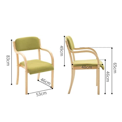 Chaise moderne en bois massif vert pour soulager le dos à table - 3