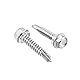 QWORK® 50 Stück 6.3 mm x 32 mm 410 Edelstahl selbstschneidende schrauben mit Sechskant Unterlegscheibenkopf, Schraubenbefestigungs Hardware