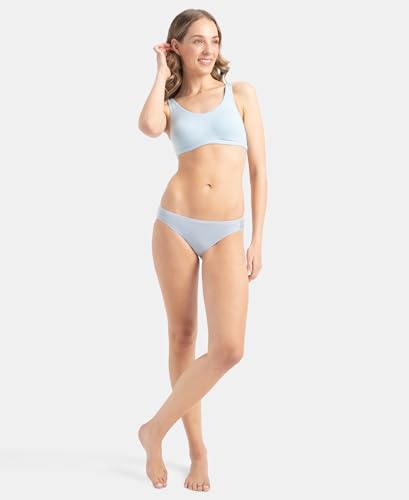 Image of Jockey 1550 Women's Super Combed Cotton Elastane Stretch Slip On Crop Top with Stay Fresh Treatment Bra