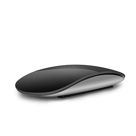 Rechargeable Touch Magic Wireless Bluetooth 5.0 Mouse Travel Ultra-Thin Portable Mini Mice Compatible with PC,MAC,Laptop,Android Windows XP Tablet-Black