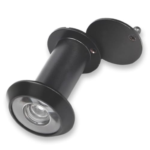 KEQAR Mirilla Puerta con Cubierta de Privacidad 200° Gran Angular Lentes de Vidrio Óptico (Diámetro de Agujero Ø 14-18mm, Longitud Ajustable para Puertas de 35-60mm de Grosor)