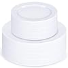 100 Pieces White Plastic Plates, Disposable Party Plates, 50 Heavy Duty White Dinner 10 Inch Plates and 50 Disposable Dessert Appetizer Elegant Fancy Wedding 7.5 Inch Plates
