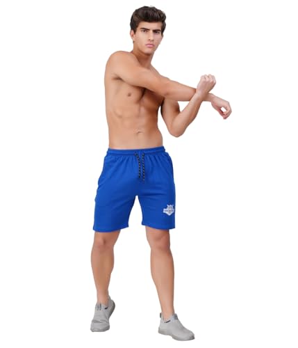 Image of LEELOUIS Men's Cotton Premium Shorts -2 Side Zipper Pockets | Idael for Gym,Travel for Daily Use