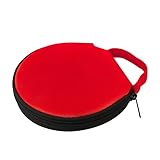 Jugutyeg CD/DVD Tasche, Halter Fürs Auto, Oxford Gewebe, Kapazität: 20 Stück, Wasserdicht, Kratzfest, Durchmesser: 16,5 cm, für Reisen Und Zuhause, Rot