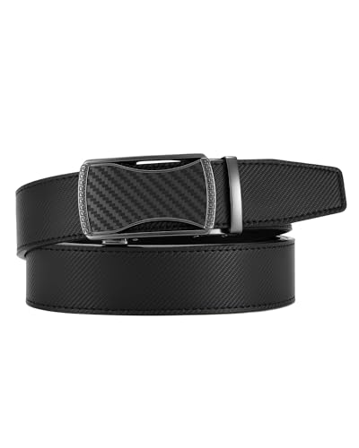 Image of CHAOREN Mens Belt Leather Ratchet Belt - Customizable Fit, Effortless Style (35mm)
