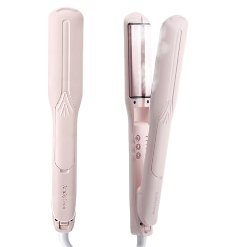 AraSyleon Steam Hair Straightener 38MM Wide-Plate Flat Iron