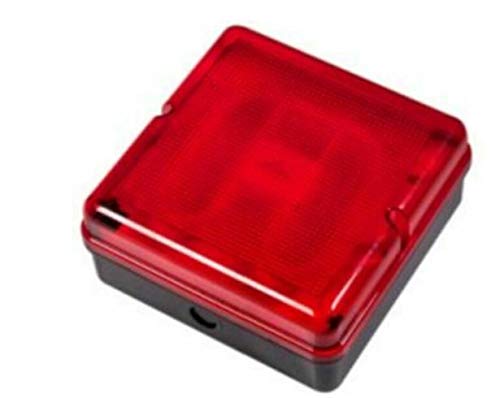 Red Diffuser Briticent 16w 110v Square Bulkhead with CFL Lamp
