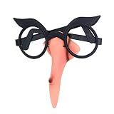Gafas de Bruja de Halloween Traje de Nariz Gafas sin Lentes con una Nariz de Bruja Verrugosa Larga Accesorios de Disfraces de Bruja para Disfraces de Halloween Cosplay 1 Juego de Accesorios de Bruja p