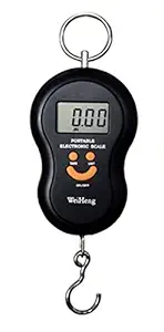JKbK 45Kg Digital Kitchen Weighing Scale/Luggage Hanging Weight Scale + Temperature