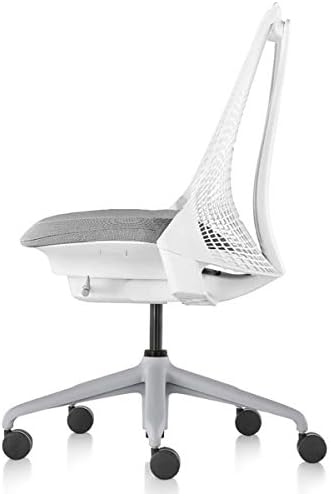 Herman Miller AS1YA22NAN265BB981H09 Sail Chair, Office Chair, Armless, White, No Forward Tilt BB Caster