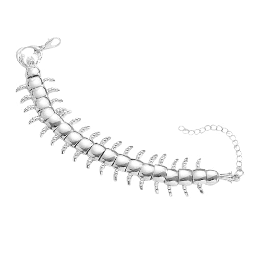 hogtnd Edgy Black Centipedes Alliage, accessoire tendance Hip Hop Lovers chaîne de main en alliage Edgy