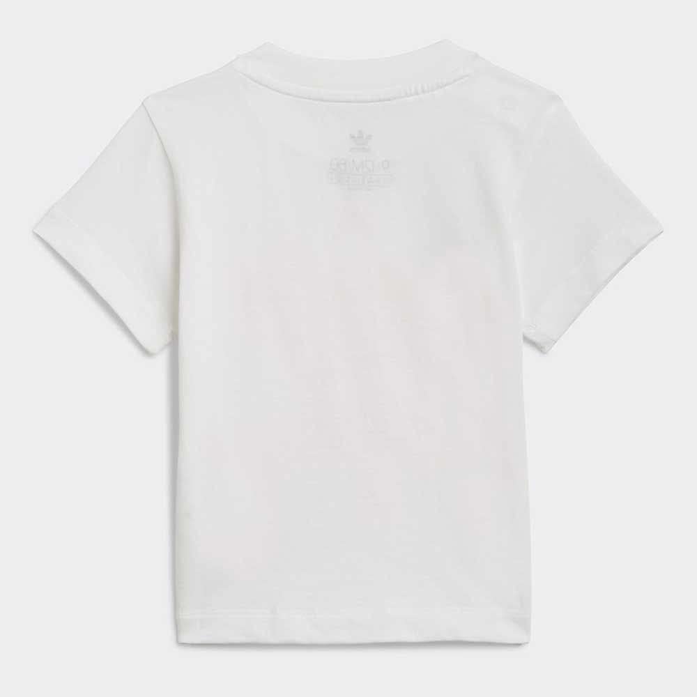 Adidas GN8192 Short TEE Set Body Unisex-Baby top:White/Glow Pink  Bottom:Glow Pink f19/white 3-6M : Amazon.co.uk: Fashion