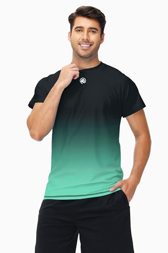 Image of AOBUTE Mens Swim Shirts Short Sleeve UPF 50+ Sun Shirt Quick Dry Rash Guard Fishing Swimming Shirt