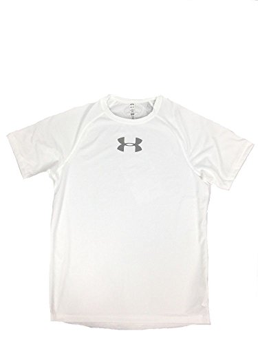 Under Armour Men's Mileage HeatGear Fitted Short Sleeve Shirt Large White