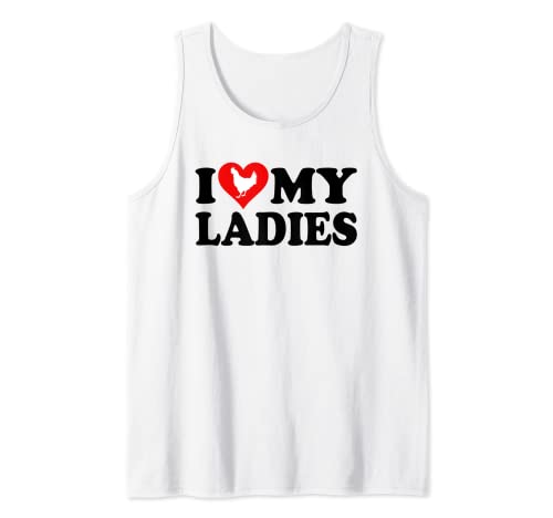 Me encanta mis señoras pollos gallinas I HEART my ladies Camiseta sin Mangas