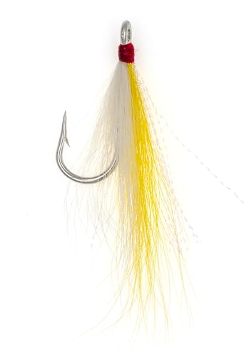 Xubbwov Bucktail Teasers Saltwater Fishing Hooks 8Pcs Fluke Flounder Hi Lo Fishing Rig Skirt Fishing Jig Hooks thumb #3