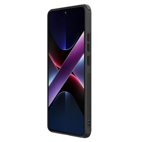 Image of Nillkin Case for Xiaomi Poco X7 Pro (6.67 inch Inch) Super Frosted Shield Pro Magnetic Hard Back Soft Border (PC + TPU) Cover Raised Bezel Camera Protect Black Color