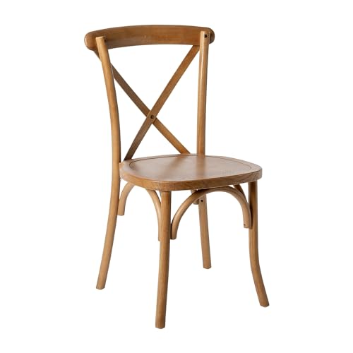 Image of Flash Furniture 2 Pack HERCULES Series Pecan Cross Back Chair