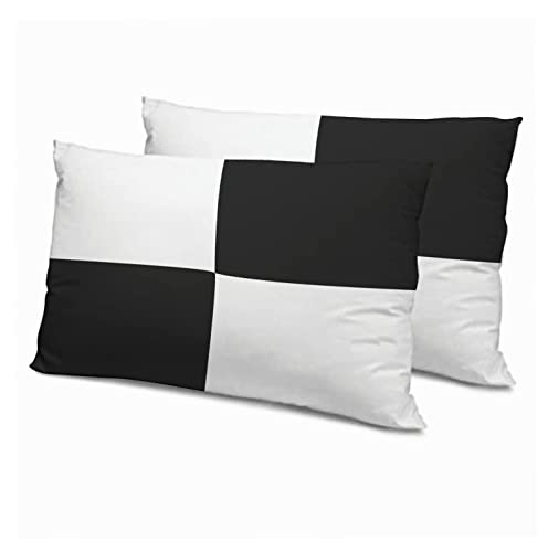 Image of Adjustable Hollow Fibre Sleeping Pillow Dream Fibre Pillow Bed Pillow Pillows for Sleeping Luxurious 2 Piece Microfiber Pillow Extra Soft Hotel Quality Pillow Dark Grey and White20x30