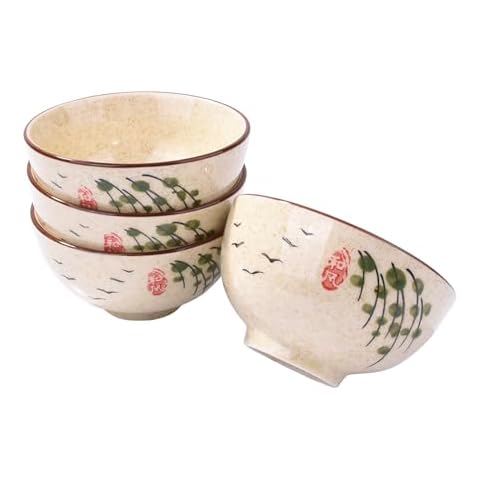 Swlthwen Ceramic Rice Bowls Set Cover