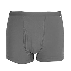 Inkontinenzunterwäsche für Männer, atmungsaktive Inkontinenzunterhosen aus Baumwolle Waschbare und wiederverwendbare Boxershorts (grau)(XXL)