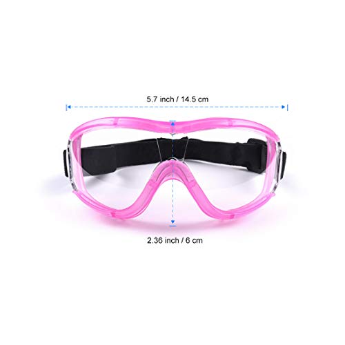 Yihaixingwei Kids Safety Glasses Pink Children Goggles Eye Protective Anti Fog Full Clear Lab Dustproof Windproof Uv Playing Unisex Boys Girls For Outdoor Sport With Glasses Case. #TOP3