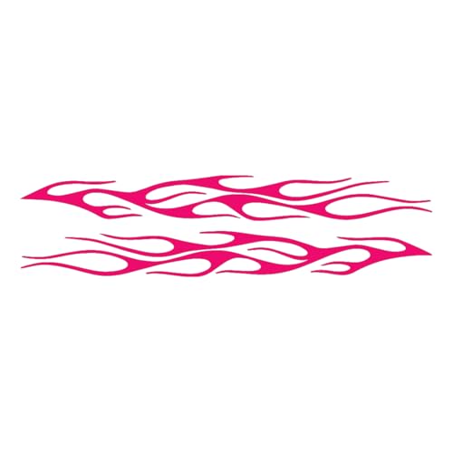 Image of Flame Stripe Racing 4 (Pink) (Set of 2) Premium Waterproof Vinyl Decal Stickers for Laptop Phone Accessory Helmet Car Window Bumper Mug Tuber Cup Door Wall Decoration
