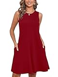 Heymoments Women Summer Dress Burgundy...