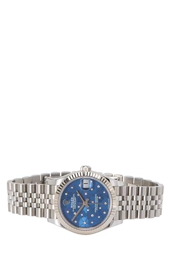 Pre-Loved Blue Stainless Steel Floral Dial Datejust 278274 31mm, Blue3