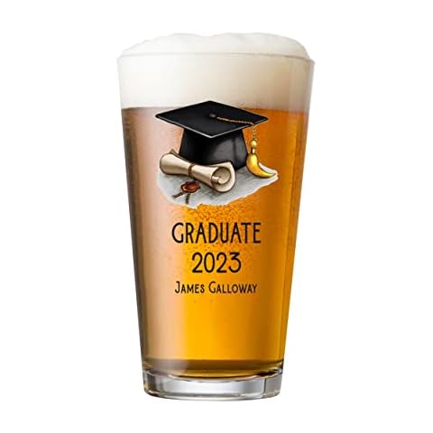 Personalised Graduation Beer Glass Keepsake Cover