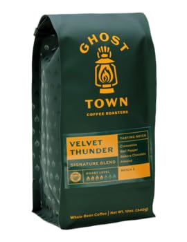 Ghost Town Coffee Roasters "Velvet Thunder" Medium Roasted Whole Bean Coffee - 5 Pound Bag