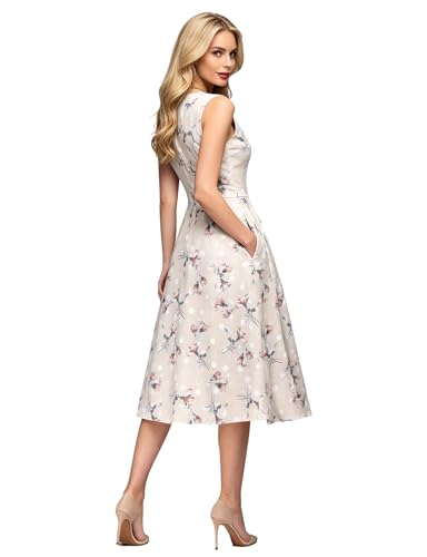 Image of Simple Flavor Women's Vintage Dress Sleeveless O-Neck Party Cocktail Dress