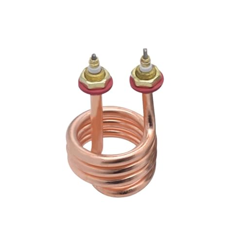 Image of CDDUKFFF 220v 2500W Electric Copper Brass Heating Element Spiral Heat Tube Immersion Water Heater Element for Distillation