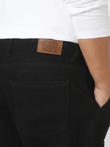 Image of Urbano Plus Men Mid Rise Loose Baggy Fit Cargo Jeans with 6 Pockets Non-Stretchable
