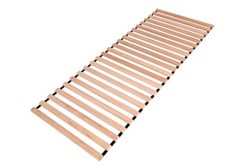 Krok Wood Premium Lattenrost Rollrost mit 22 extra stabilen Leisten aus Massivholz Buche 100x220 cm