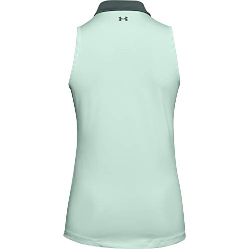 Under Armour Women's Zinger Sleeveless Golf Polo , Seaglass Blue (403)/Lichen Blue , Xx-Large #TOP28