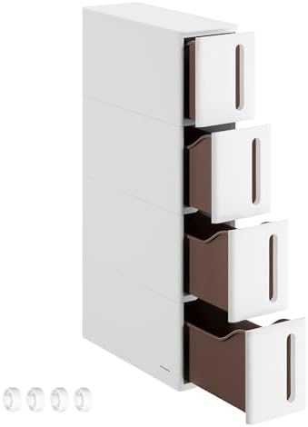 SONGMICS Étagère de Rangement à Roulettes pour Petits Espaces, Ch...