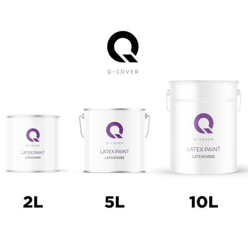 Q-COVER Peinture au latex Gris platine 5L – très mat, intérieure, sans odeur, hypoallergénique, peinture murale – vue 9