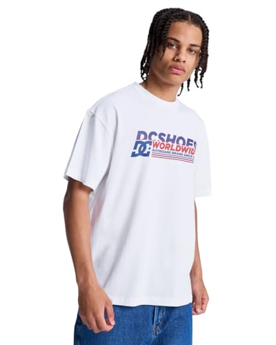 DC Shoes Queltra Lhss - Camiseta de Manga Corta - Hombre - Blanco