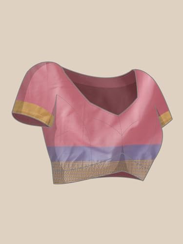 Image of Amazon Brand - Anarva Pattu Art Silk Woven Ready To Wear Saree Pink