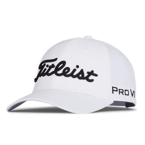 Titleist Tour Performance Golf Hat, White/Black