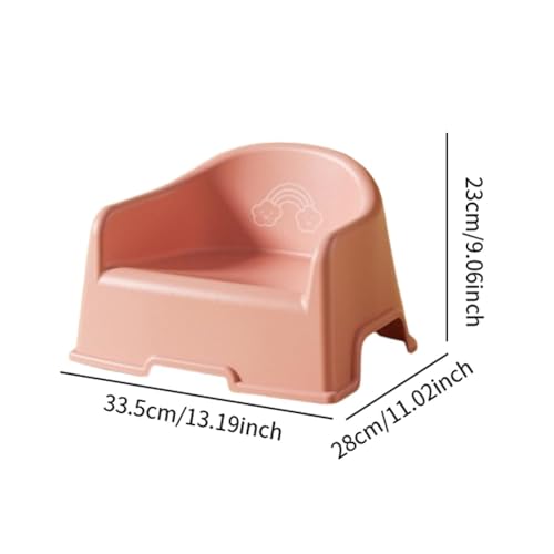 Taburete infantil rosa de material PP y asiento pequeño estable 3
