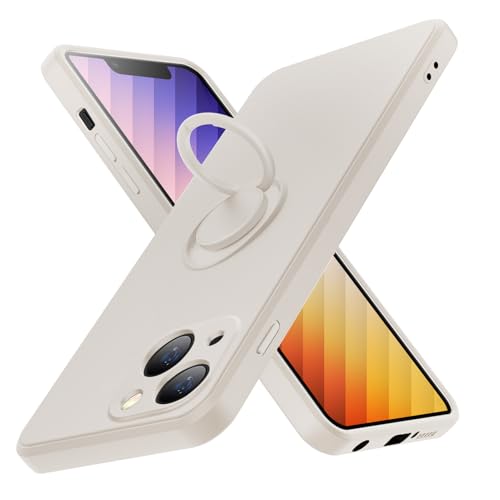 TLOMPLO �Ή� iPhone 13 mini �p�� �P�[�X �����O�t�� �ϏՌ� �V���R�� ���^ �J�o�[ �X���� tpu ����\�� �w��h�~ �A�C�t�H�� 13 mini �p �J�o�[ �_�炩�����n �ČRMIL�K�i ���΂݂Ȃ� �����Y�ی� ����~�� �_�