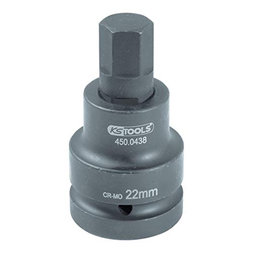 KS TOOLS 450.0478 1" Impact bit socket for hexagon screws 22mm