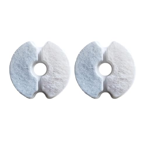 濾過ペット猫 自動給水器フィルター フィルター 給水器 綿 白 活性炭は 水を浄化します ペット用 猫水飲み場と犬用 複数の仕様が選べます (白2個入り,10.5*10.5cm)