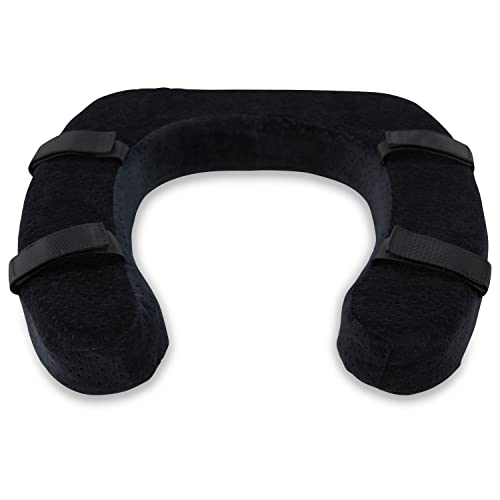 Fomi Toilet Seat Cushion | Strap Secured Comfortable Toilet Seat Riser Pad For Elongated And Standard Bowls | Coccyx And Tailbone Back Pain Relief For Elderly, Handicapped Or Disabled | Memory Foam #TOP3