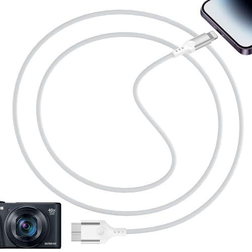 HGCXING Micro B USB 3.0 to for Lightning OTG Cable Digital Camera Adapter for Panasonic G9 3.3FT Photos/Videos Transfer Cord for iPhone 14 13 12 480mbps High Speed for Nikon D5 Not for Charging