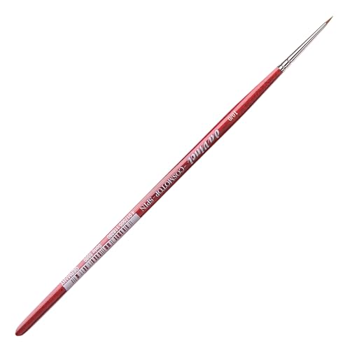 Image of da Vinci Watercolor Series 5580 CosmoTop Spin Paint Brush, Round Synthetic with Red Handle