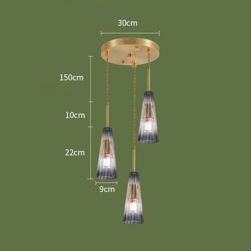 Lámpara de techo nórdica con cristal translúcido e iluminación E27 regulable 5