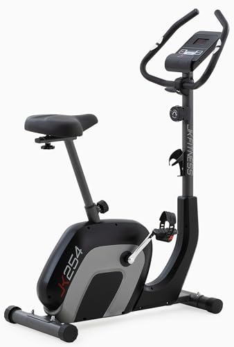 JK FITNESS Cyclette Magnetica JK224 – Volano 7 Kg, 8 Livelli Di Resistenza, Display LCD E Supporto Tablet Per Allenamento Cardio A Casa